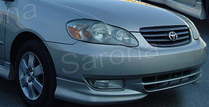 Custom Toyota Corolla  Sedan Front Lip/Splitter (2003 - 2004) - $320.00 (Part #TY-007-FA)